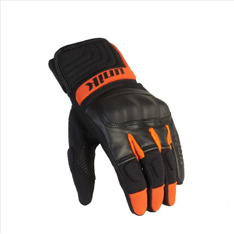 GUANTES MOTO UNIK C88 VERANO CON PROTECCIÓN XXL NARANJA